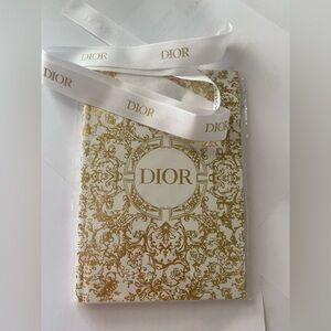 Dior White and Gold Patterned Notebook